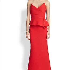 Bcbg Red strapless dress gown